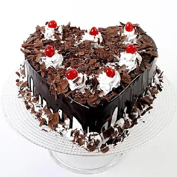 Black Forest Heart Cake 