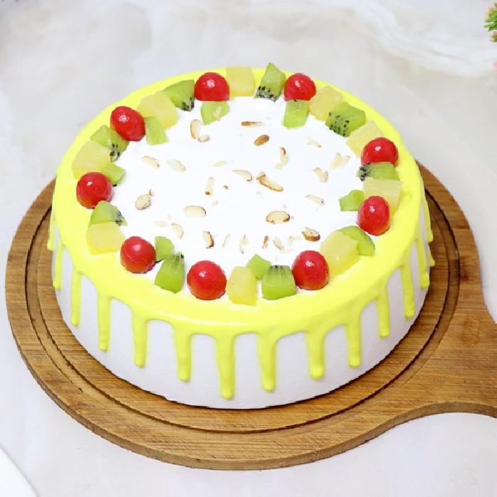 Pineapple Kiwi Cherry Cake